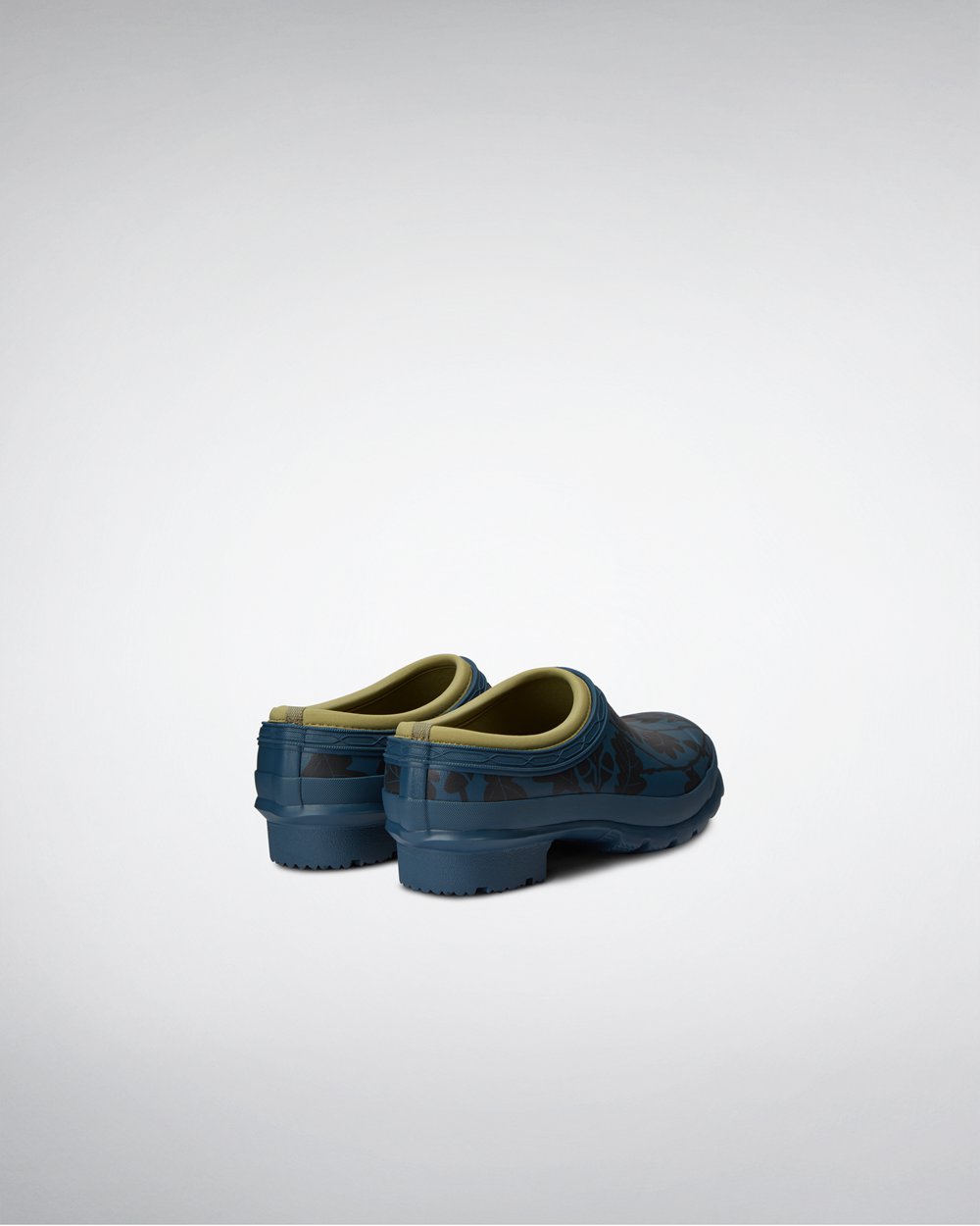 Tamancos Hunter Feminina Azuis - National Trust Print Gardener Clog - 62KSURXGW